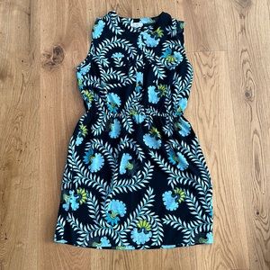 LOFT Navy Floral Dress